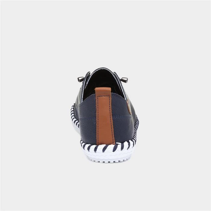 Lunar St Ives Womens Navy Leather Shoe - Image 3