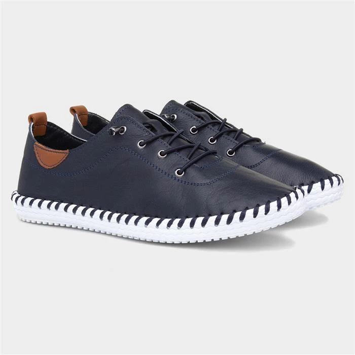 Lunar St Ives Womens Navy Leather Shoe - Image 5
