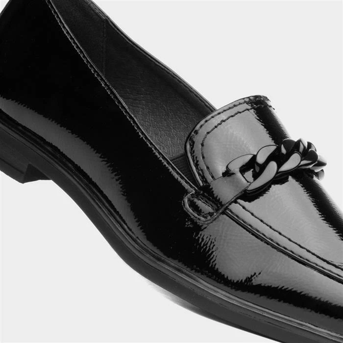 Jana Softline Womens Black Patent Loafers - Image 4