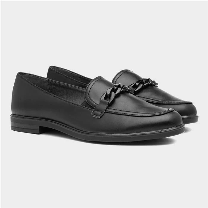 Jana Softline Womens Black Chain Loafer - Image 5