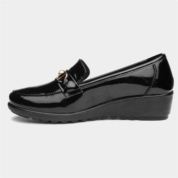 Cushion Walk Jodie Womens Black Patent Shoe - Image 2