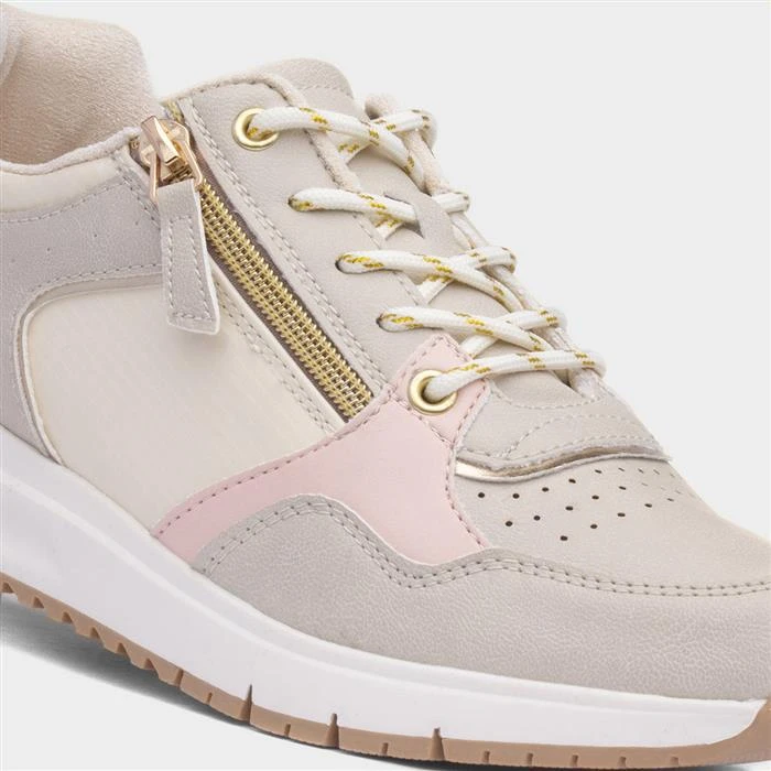 Lilley & Skinner Pitch Womens Off-White Trainer - Image 4