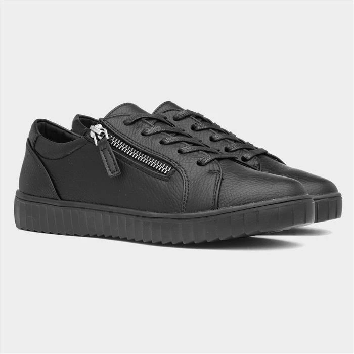 Cushion Walk Genoa Womens Black Casual Shoe - Image 5