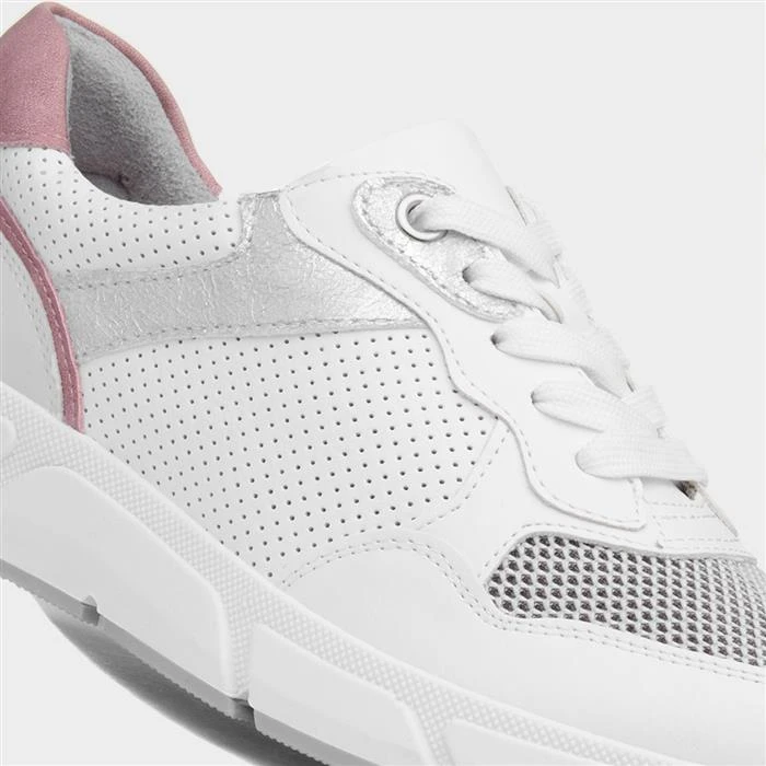 Relife Lily Womens White Lace Up Casual Shoe - Image 4