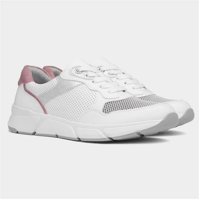 Relife Lily Womens White Lace Up Casual Shoe - Image 5