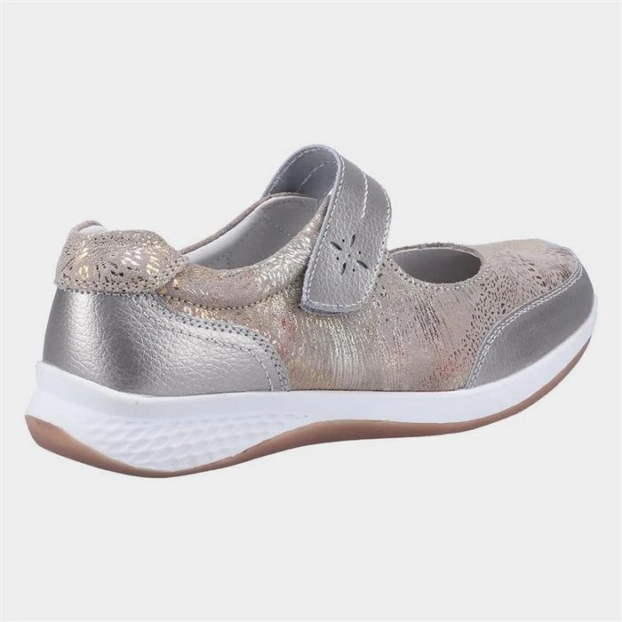 Fleet & Foster Laura Womens Metallic Suede Shoe - Image 2