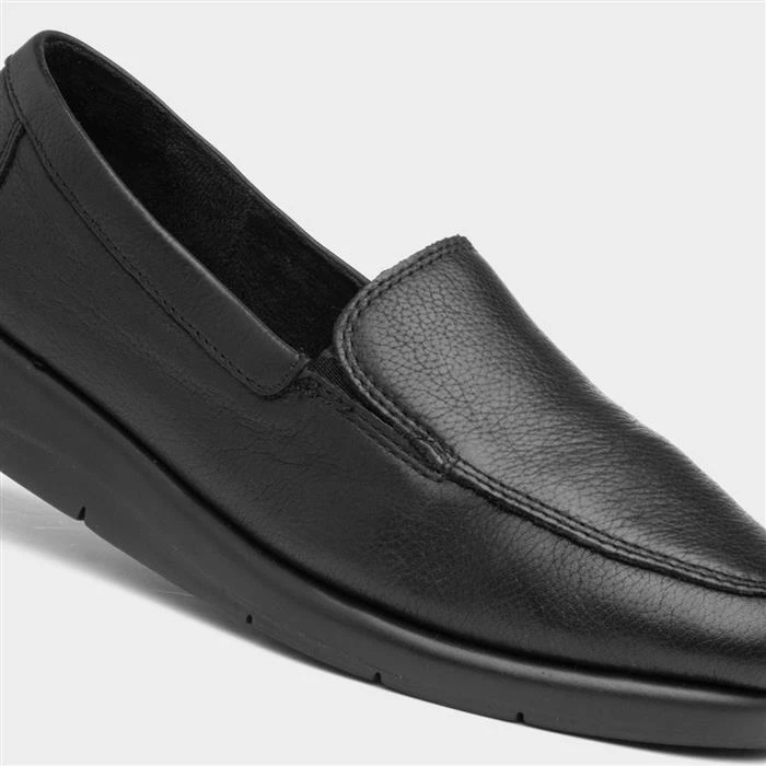Comfy Steps Womens Black Leather Slip On Loafer - Image 4
