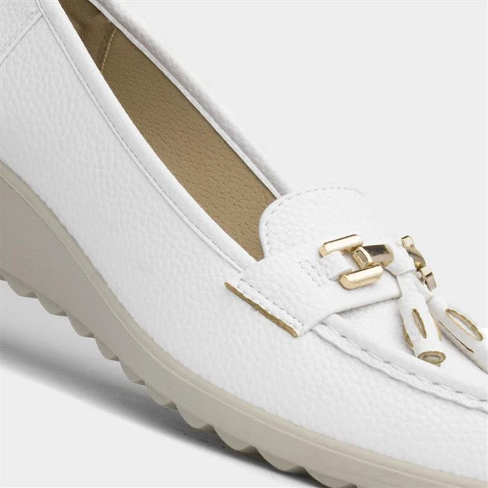 Cushion Walk Molly Womens White Wedge Loafer - Image 4