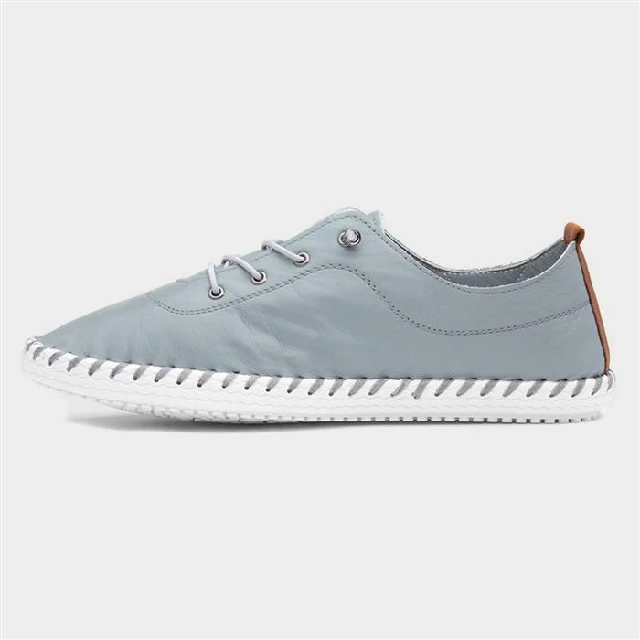 Lunar St Ives Womens Grey Leather Shoe - Image 2