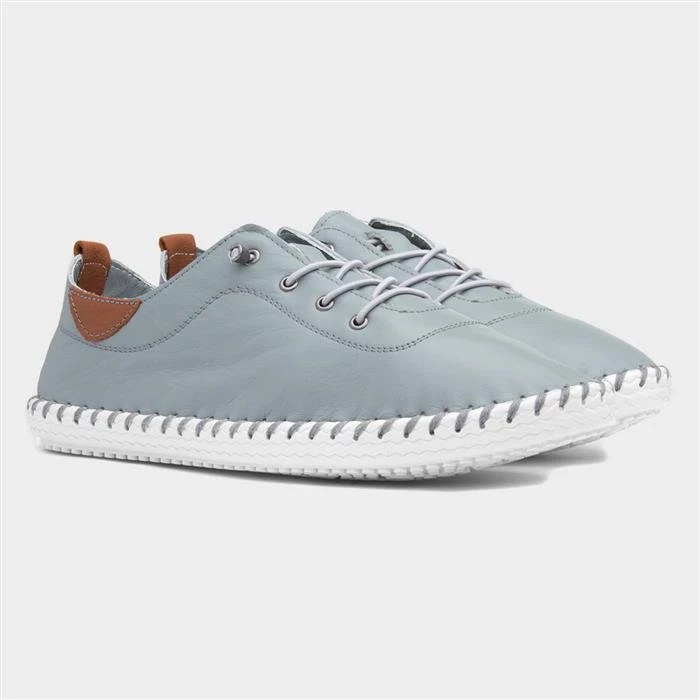 Lunar St Ives Womens Grey Leather Shoe - Image 5