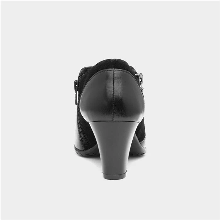 Comfort Plus Carlotta Womens Black Leather Shoe - Image 3