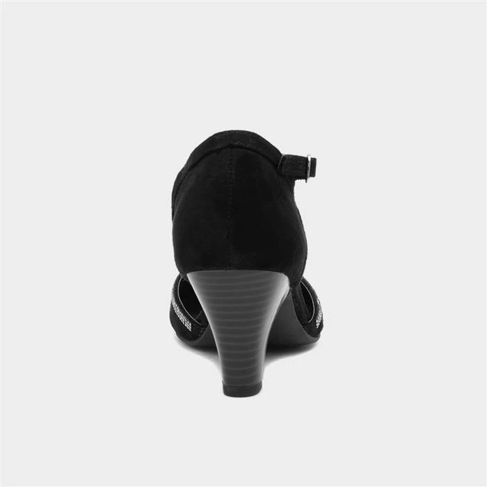 Lilley Vivien Womens Black T-Bar Court Shoe - Image 3