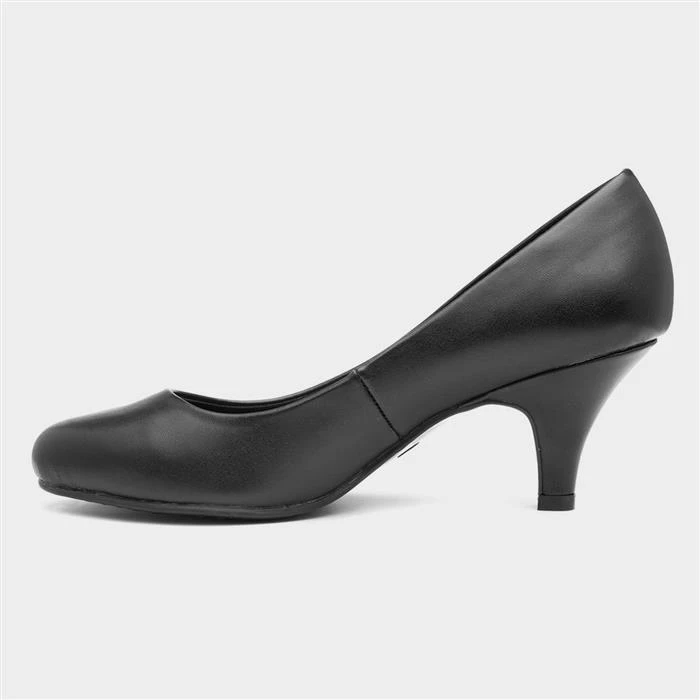 Lilley Viola Womens Black Slip On Court Shoe - Image 2