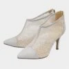 Lotus Alexandra Womens Metallic Fishnet Mesh Heel