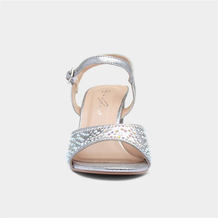 Lunar Krystal Womens Metallic Silver Diamante Heel