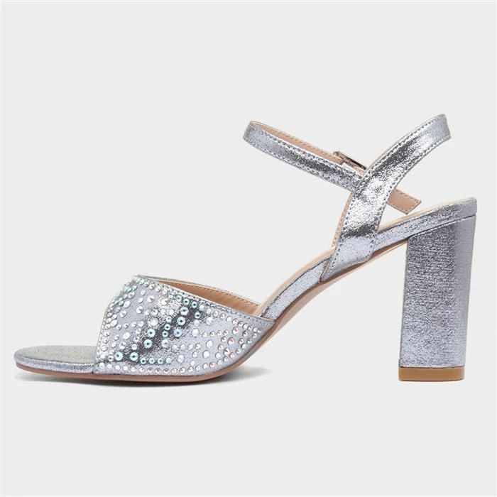 Lunar Krystal Womens Metallic Silver Diamante Heel - Image 2