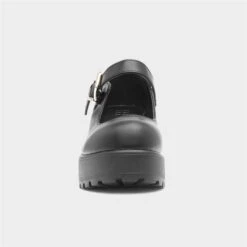 Heart Kelly Womens Black Chunky Shoe