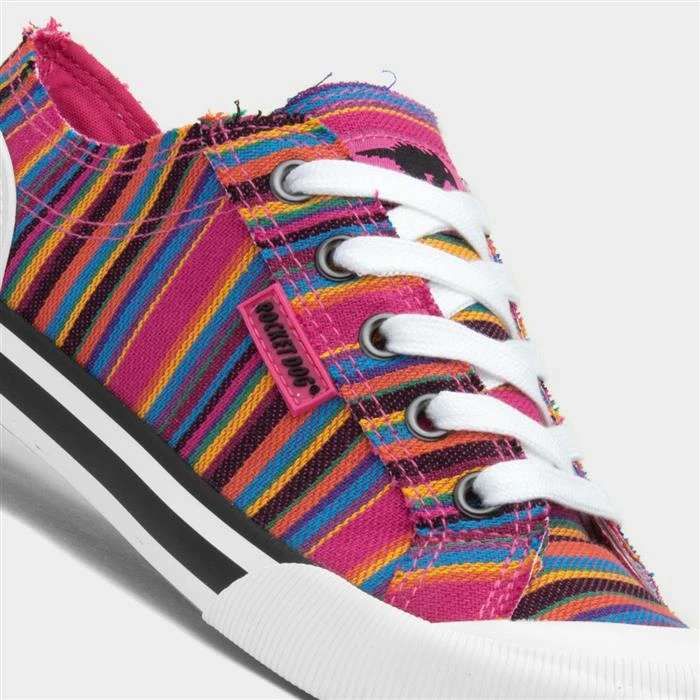 Rocket Dog Jazzin Aloe Womens Multi Stripe Canvas - Image 4