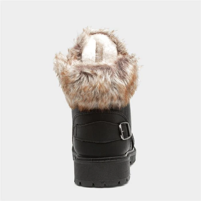 Lilley Maggie Womens Black Lace Up Boot - Image 3