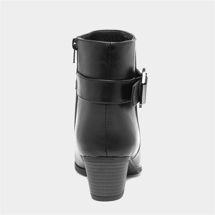 Lilley May Womens Black Heeled Ankle Boot - Image 3