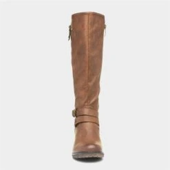 Relife Zoe Womens Brown Heeled Boots