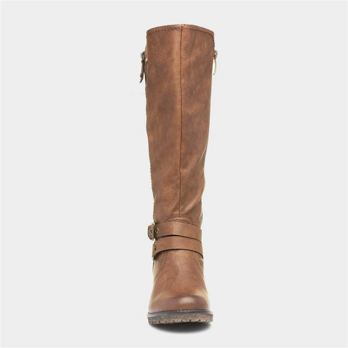 Relife Zoe Womens Brown Heeled Boots