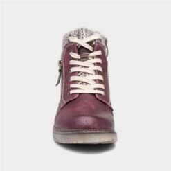 Relife Diane Womens Red Lace Up Ankle Boot