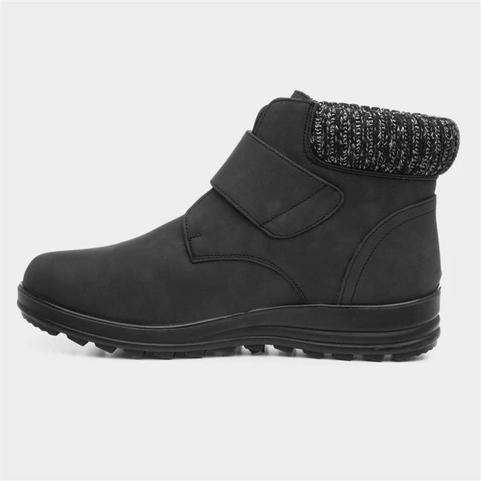 Softlites Womens Touch Fasten Ankle Boot In Black - Image 2