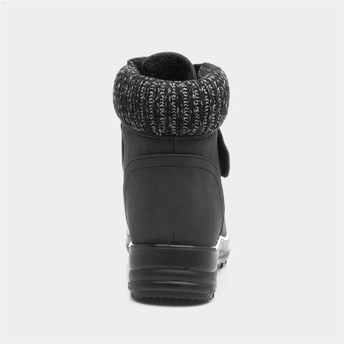 Softlites Womens Touch Fasten Ankle Boot In Black - Image 3