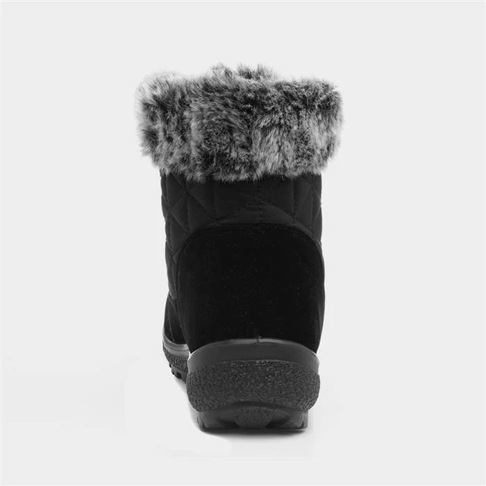 Softlites Womens Black Lace Up Ankle Boot - Image 3