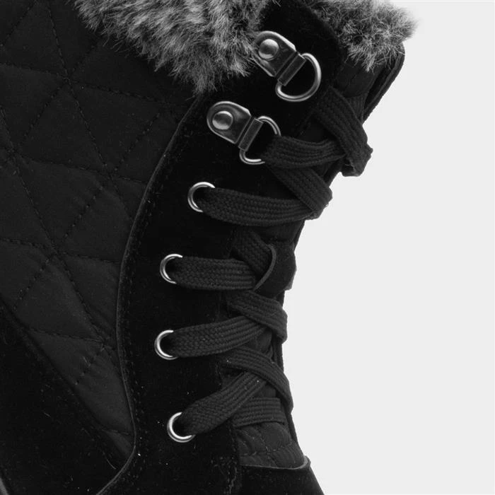 Softlites Womens Black Lace Up Ankle Boot - Image 4