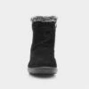 Softlites Womens Black Ankle Boot With Faux Fur