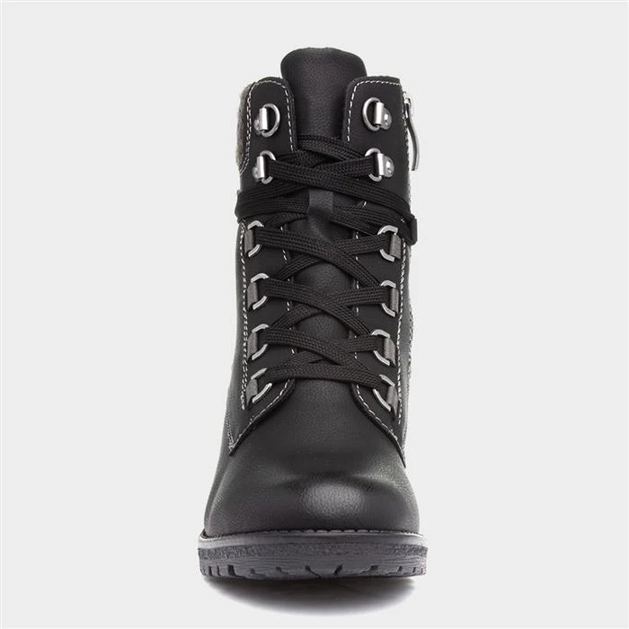 Relife Stacey Womens Heeled Boot In Black