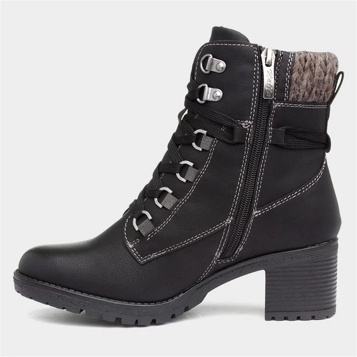 Relife Stacey Womens Heeled Boot In Black - Image 2