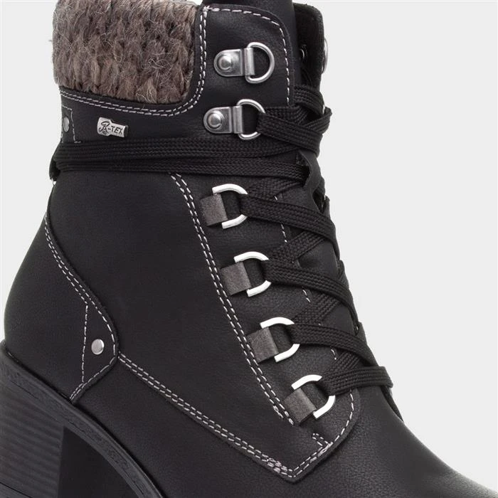 Relife Stacey Womens Heeled Boot In Black - Image 4