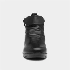 Lotus Cordelia Womens Black Leather Wedge Boot