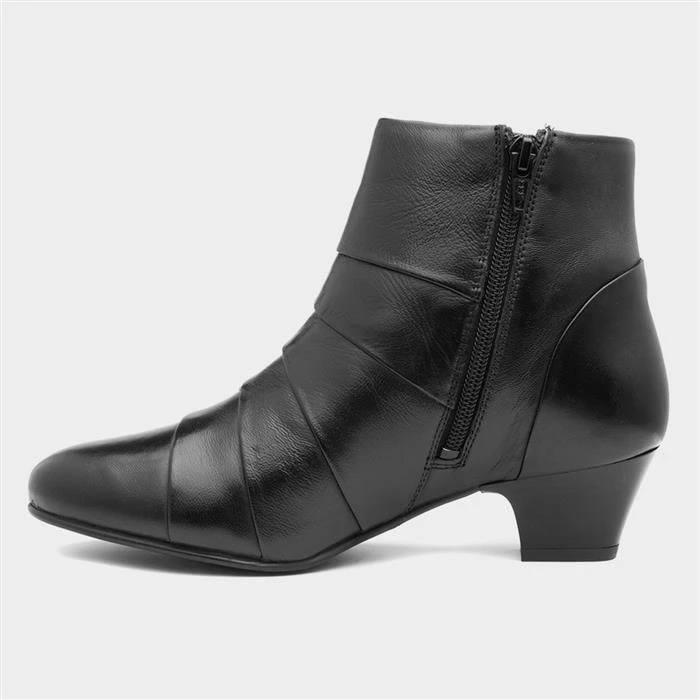 Lotus Tara Womens Black Leather Ankle Boot - Image 2