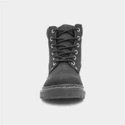 BLU Womens Lace Up Ankle Boot In Black