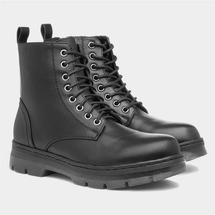 Lilley Monica Womens Black Lace Up Ankle Boot - Image 5