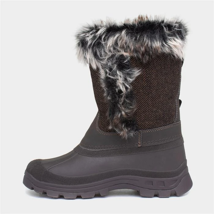 Trespass Brace Womens Brown Snow Boot - Image 2