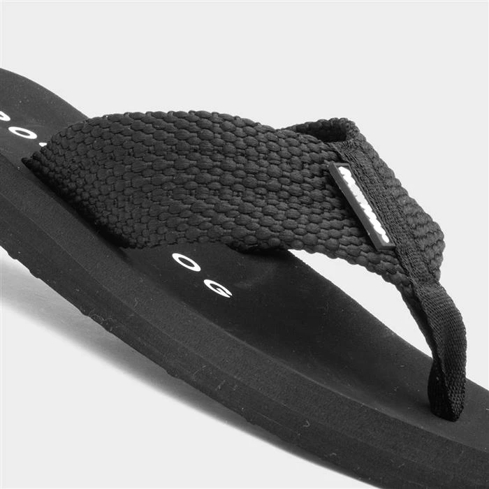 Rocket Dog Adios Womens Black Webbing Flip Flop - Image 4