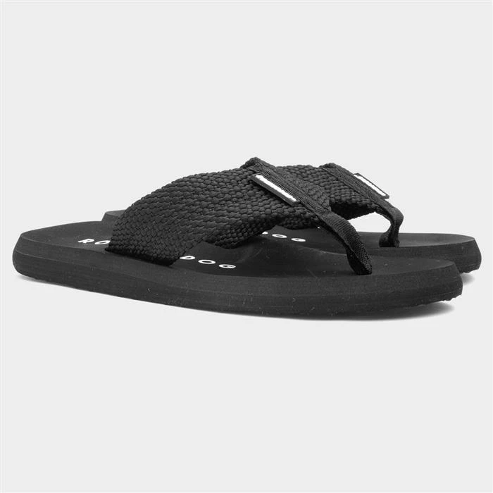 Rocket Dog Adios Womens Black Webbing Flip Flop - Image 5