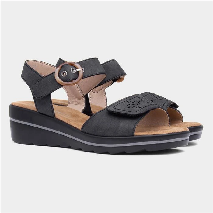 Lilley & Skinner Majorca Womens Black Sandal - Image 5