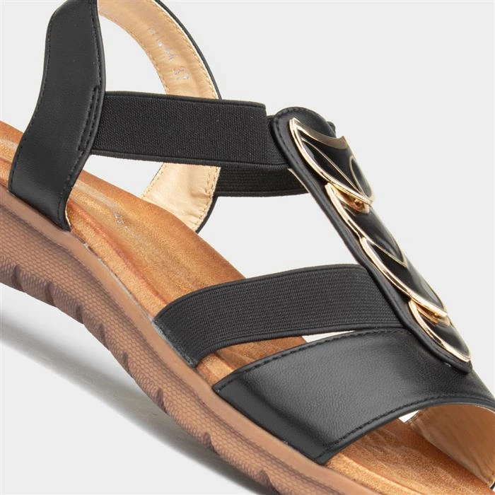 Lilley & Skinner Tahiti Womens Black Sandal - Image 4