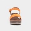 Heavenly Feet Orion Womens Orange Wedge Sandal