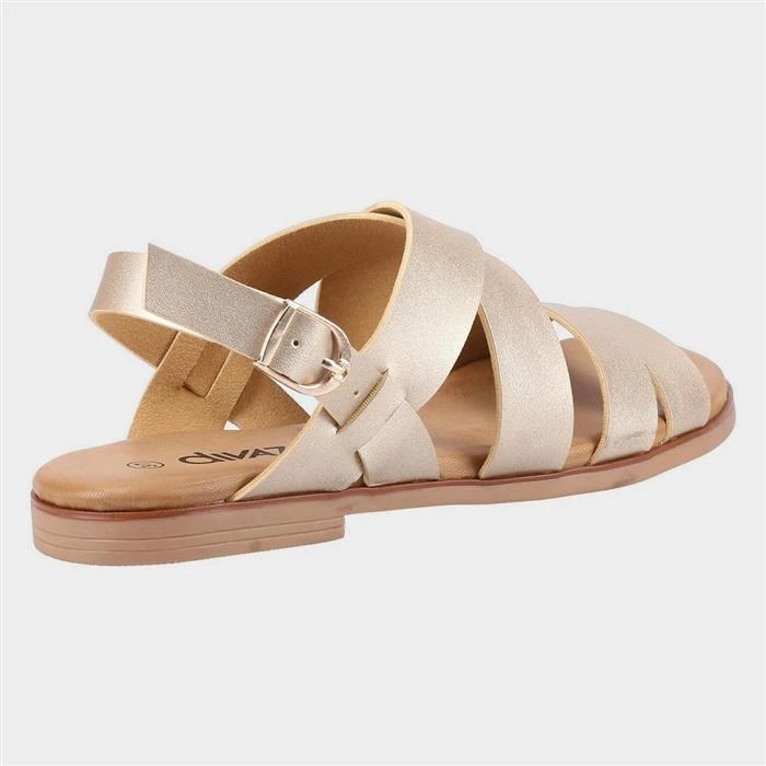 Divaz Sienna Womens Gold Sandal - Image 2