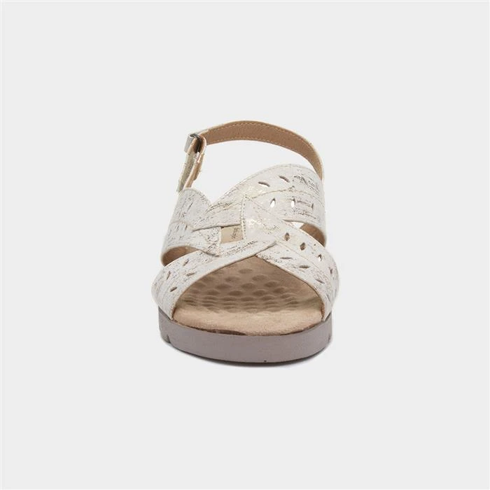 Cushion Walk Leaf Womens Cream Sandal