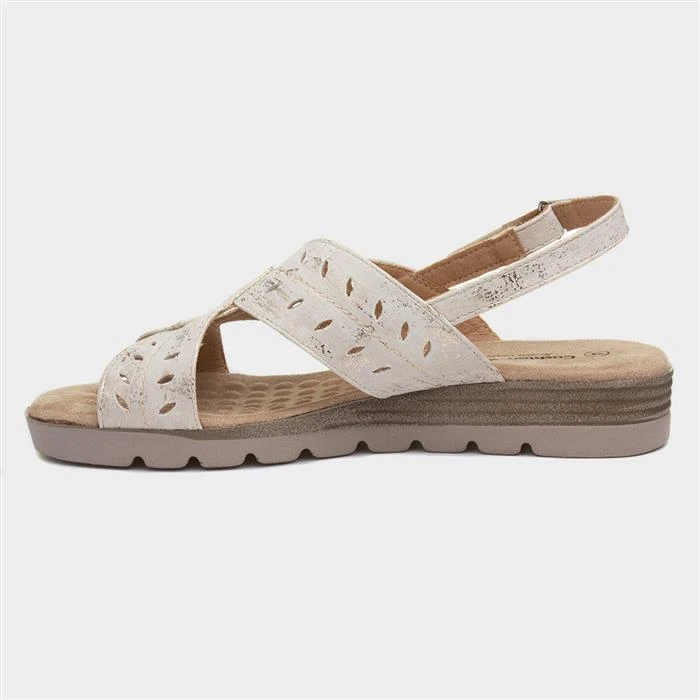 Cushion Walk Leaf Womens Cream Sandal - Image 2