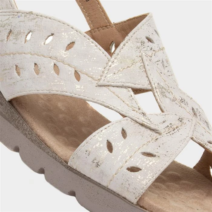 Cushion Walk Leaf Womens Cream Sandal - Image 4