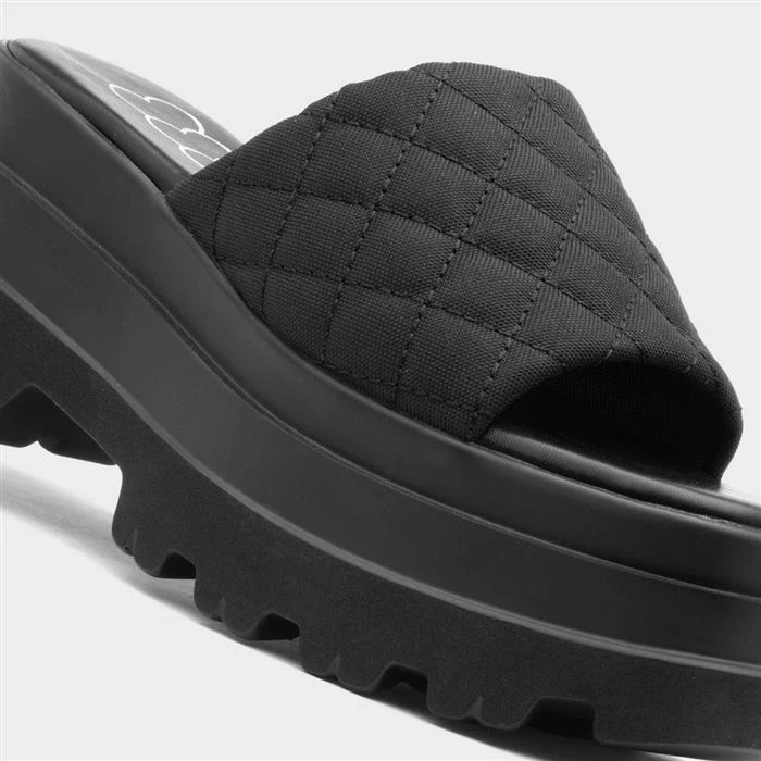 Heart Swag02 Womens Black Chunky Sandal - Image 4